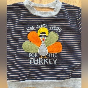 Baby‎ Essentials Striped Turkey Sweatshirt Size 12 Months